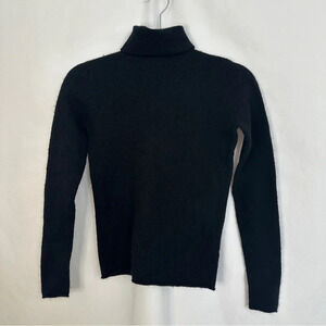 Halogen Sweater Turtleneck Cashmere‎ Wool Blend Kids Size Large Black Pullover